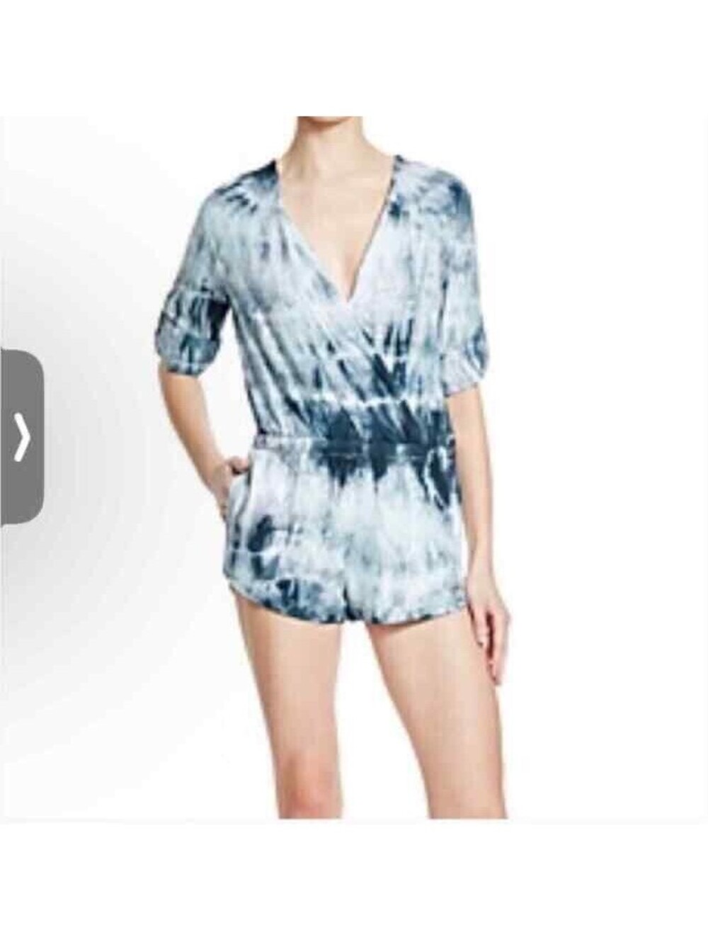 Bella Dahl Tie Dye blue Romper size Small Blue White